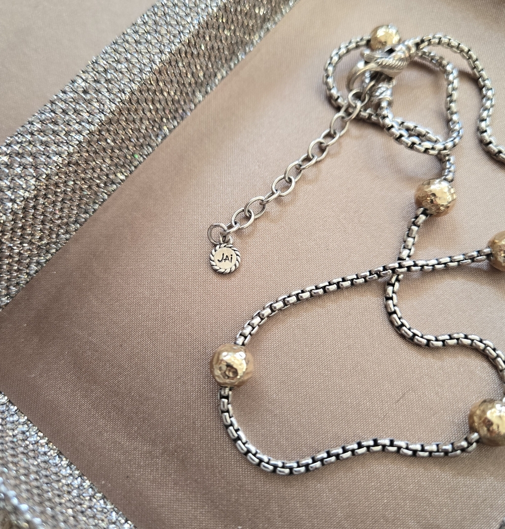 Jai John Hardy Sterling 14k Gold Station Necklace - Picture 3 of 8